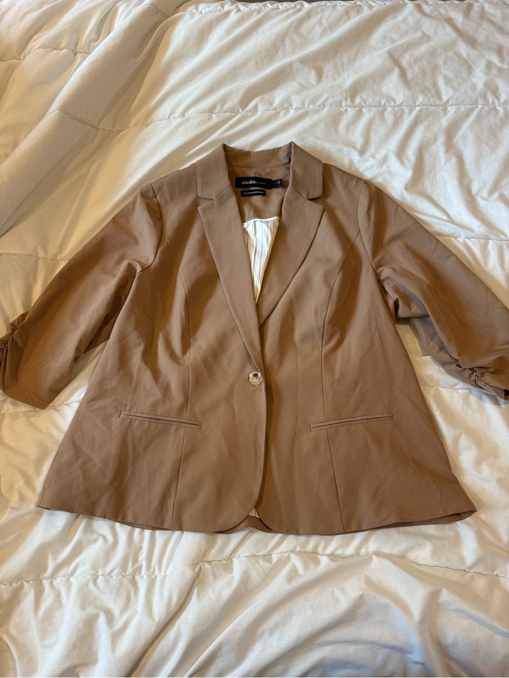 Torrid Tan Single-Button Blazer Jacket